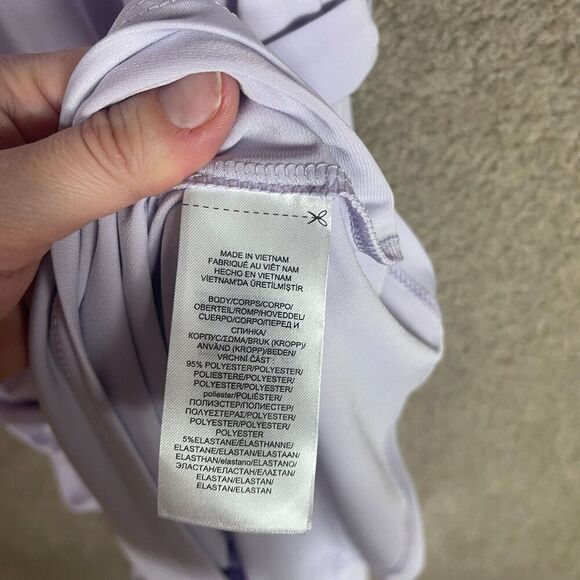 Ralph Lauren Gaelyn Dress Womens 8 Purple Tie-Waist Jersey Flutter Sleeve NEW - Picture 10 of 13